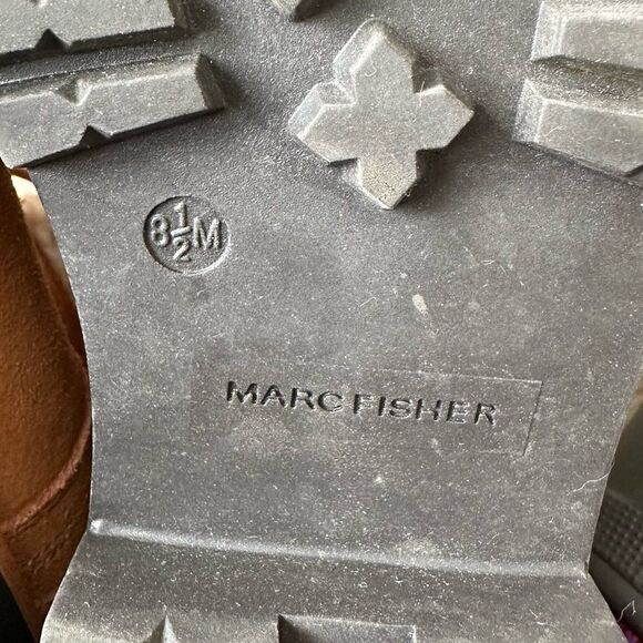 Marc Fisher Isalia Boots Tan Suede Sherpa Lug Sole Women’s Size 8.5 - Picture 8 of 12